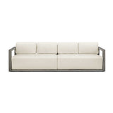 Modern European furniture - Gray Mahogany Outdoor 4-Seater Sofa - www.oroa.com