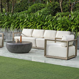 Modern European furniture - Gray Mahogany Outdoor 4-Seater Sofa - www.oroa.com