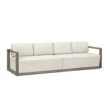 Modern European furniture - Gray Mahogany Outdoor 4-Seater Sofa - www.oroa.com