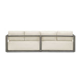 Modern European furniture - Gray Mahogany Outdoor 4-Seater Sofa - www.oroa.com
