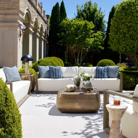 Modern European furniture - Gray Mahogany Outdoor 4-Seater Sofa - www.oroa.com