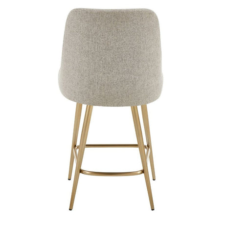 Modern European furniture - Taupe Fabric Counter Stool - www.oroa.com