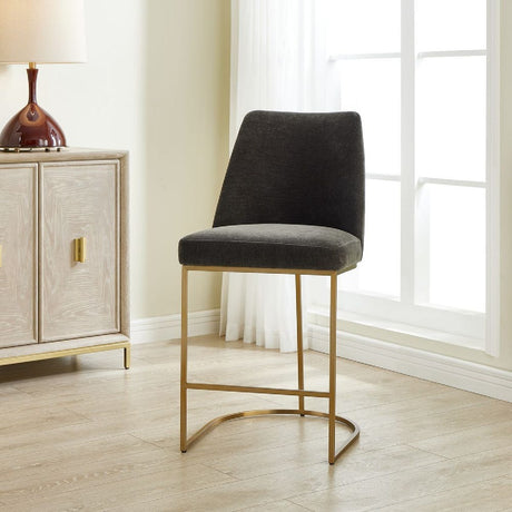   Gray Velvet Counter Stool | Oroa.com