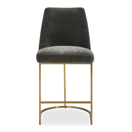 Modern European furniture - Gray Velvet Counter Stool - www.oroa.com