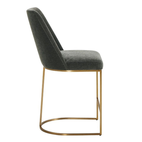 Modern European furniture - Gray Velvet Counter Stool - www.oroa.com