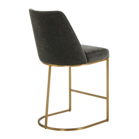 Modern European furniture - Gray Velvet Counter Stool - www.oroa.com