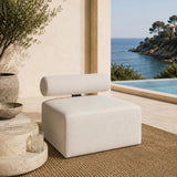 Modern European furniture - White Fabric Outdoor Sofa - www.oroa.com