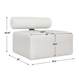 Modern European furniture - White Fabric Outdoor Sofa - www.oroa.com