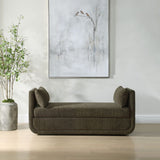 Modern European furniture - Textured Chenille Oversized Bench - www.oroa.com