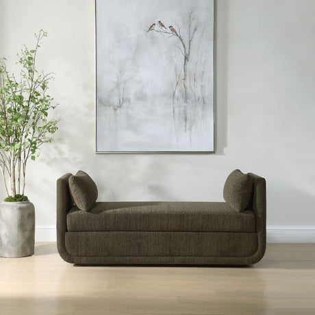 Modern European furniture - Textured Chenille Oversized Bench - www.oroa.com