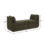 Modern European furniture - Textured Chenille Oversized Bench - www.oroa.com