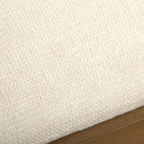 Modern European furniture - Wood Framed White Boucle Bench - www.oroa.com