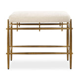 Modern European furniture - White Chenille Bench S - www.oroa.com