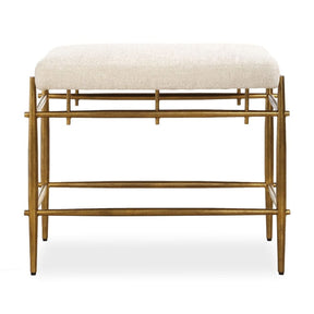 White Chenille Bench S by Uttermost Karleen