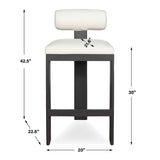Modern European furniture - White Padded Outdoor Bar Stool - www.oroa.com