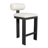 Modern European furniture - White Padded Outdoor Bar Stool - www.oroa.com