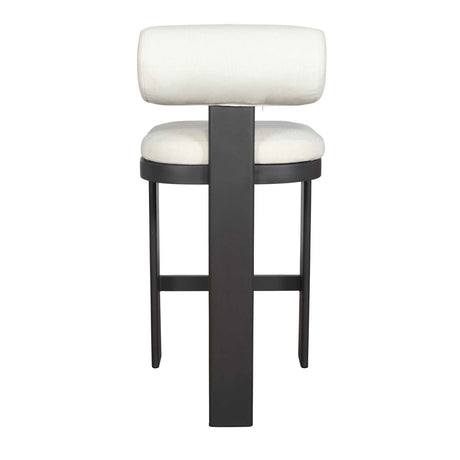 Modern European furniture - White Padded Outdoor Bar Stool - www.oroa.com