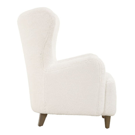 White Sheepskin Wingback Lounge Chair | Uttermost Ingel