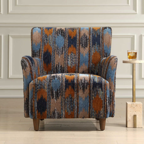 Ikat Print Chenille Lounge Chair | Uttermost Lainey