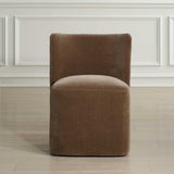 Brown Velvet Caster Dining Chair | Uttermost Outlook