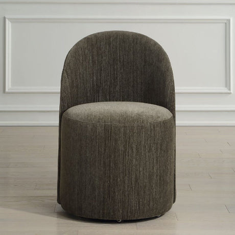Chenille Caster Swivel Dining Chair | Uttermost Roll With It