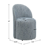 Chenille Caster Swivel Dining Chair | Uttermost Roll With It
