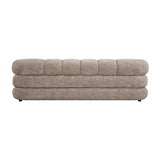 Modern European furniture - Beige Chenille Channeled Sofa - www.oroa.com