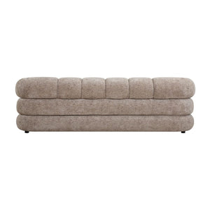   Beige Chenille Channeled Sofa | Oroa.com