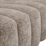 Modern European furniture - Beige Chenille Channeled Sofa - www.oroa.com