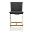 Modern European furniture - Gray Leather Counter Stool - www.oroa.com
