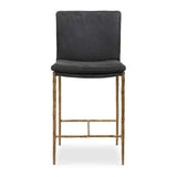 Modern European furniture - Gray Leather Counter Stool - www.oroa.com