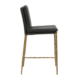 Modern European furniture - Gray Leather Counter Stool - www.oroa.com