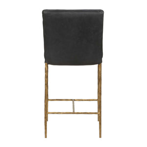   Gray Leather Counter Stool | Oroa.com