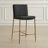 Modern European furniture - Gray Leather Counter Stool - www.oroa.com