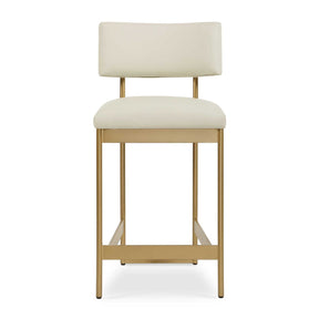 Modern European furniture - White Leather Counter Stool - www.oroa.com