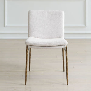   White Boucle Dining Chair | Oroa.com