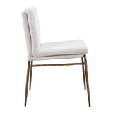 White Boucle Dining Chair | Uttermost Ascend