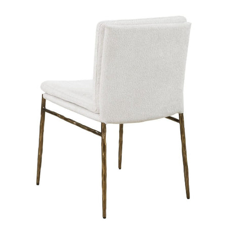 White Boucle Dining Chair | Uttermost Ascend