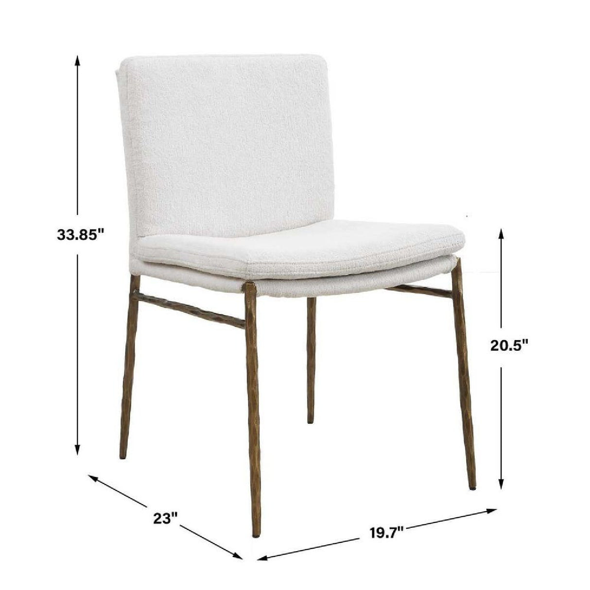   White Boucle Dining Chair | Oroa.com