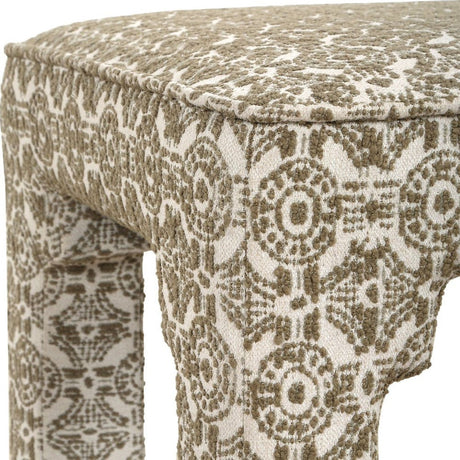 Modern European furniture - Green Medallion Motif Bench S - www.oroa.com