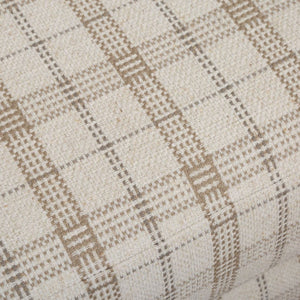   Beige Plaid Linen Swivel Chair | Oroa.com