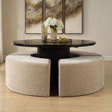 Modern European furniture - Beige Velvet Curved Bench - www.oroa.com