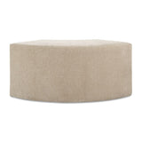 Modern European furniture - Beige Velvet Curved Bench - www.oroa.com