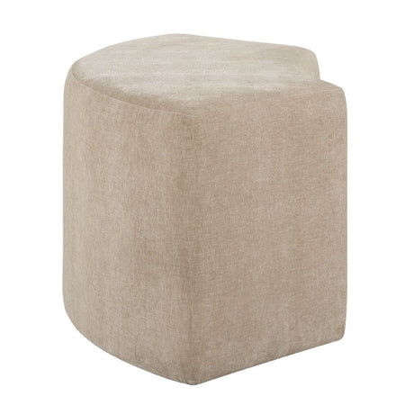 Modern European furniture - Beige Velvet Curved Bench - www.oroa.com