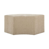 Modern European furniture - Beige Velvet Curved Bench - www.oroa.com