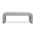 Modern European furniture - Blue Shell Printed Bench - www.oroa.com