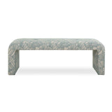 Modern European furniture - Blue Shell Printed Bench - www.oroa.com