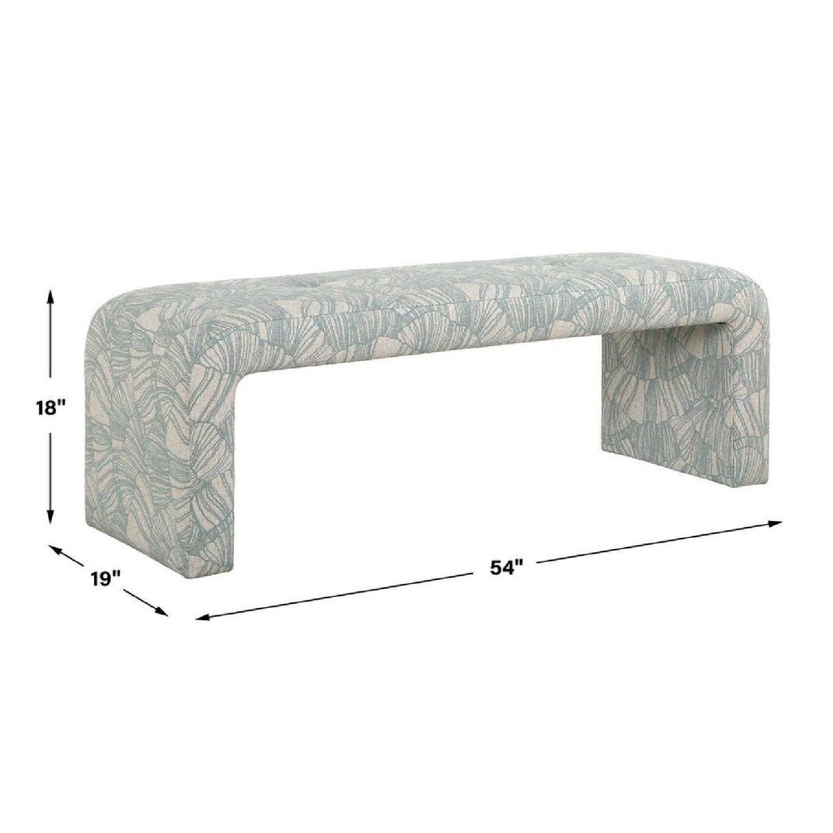   Blue Shell Printed Bench | Oroa.com