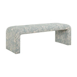 Modern European furniture - Blue Shell Printed Bench - www.oroa.com