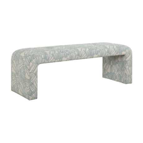 Modern European furniture - Blue Shell Printed Bench - www.oroa.com